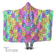 Trippy Peace Signs Hooded Blanket