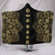 Seven Golden Chakras Mandala Hooded Blanket  Sacred Geometry Hooded Blanket
