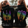 Personalized Her Guardian Her Angel Couple Hoodie Matching Graphic Unisex T Shirt, Sweatshirt, Hoodie Size S - 5XL