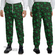 Kush Weed Men's Velvet Joggers Green Stoner Marijuana Unisex Sweatpants Track Pants