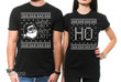 Couple Christmas Shirt Where's my Ho's At Graphic Unisex T Shirt, Sweatshirt, Hoodie Size S - 5XL
