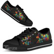 Autism Punisher Skull Autism Awareness Low Top Canvas Shoes