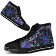 Floral Pattern - Weed Unisex High Top Canvas Shoes