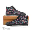 Colorful Mushroom Pattern Unisex High Top Canvas Shoes