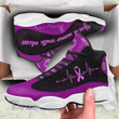 Lupus Awareness Purple You'll Never Walk Alone 13 Sneakers XIII Shoes