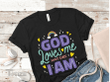 Christian LGBT Shirt  God Loves Me Just Like I Am Gay Pride Graphic Unisex T Shirt, Sweatshirt, Hoodie Size S - 5XL