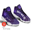 Just Hit It Weed Leaf Purple Custom Name Cannabis Gift 13 Sneakers XIII Shoes