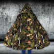 Mushroom Psychedelic Pattern Hooded Cloak Coat
