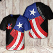 Flag Puerto Rico Baseball Shirt