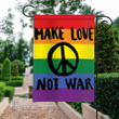 LGBT Flag Rainbow Lgbt Flag Make Love Not War Flag LGBT Garden Flag, House Flag