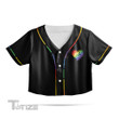 LGBTQ Pride Love Wins Crop Top Baseball Shirt