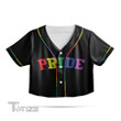 LGBTQ Pride I Licked It So It's Mine Crop Top Baseball Shirt