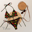 420 Weed All-over Print Recycled String Bikini String Bikini
