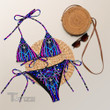 Cute Pinstriped All-over Print Recycled String Bikini String Bikini