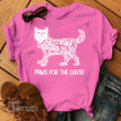 Paw For The Cause Cat Breast Cancer Awareness 2023 Graphic Unisex T Shirt, Sweatshirt, Hoodie Size S - 5XL