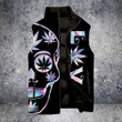 Weed Skull She Got Mad Hustle And A Dope Soul Sleeveless Down Jacket