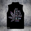 Weed Skull In A World Full Of Roses Be A Weed Sleeveless Down Jacket