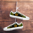 Mandala sunflower cannabis Low Top Canvas Shoes