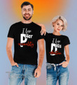His and Hers Funny Couple Matching Pajamas Valentines Day Graphic Unisex T Shirt, Sweatshirt, Hoodie Size S - 5XL