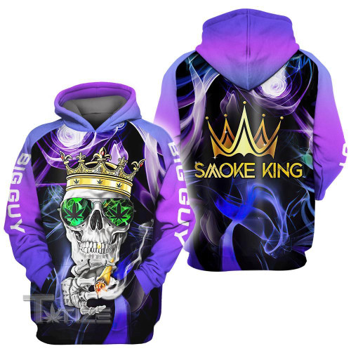 Skull weed smoke king 3D All Over Printed Shirt, Sweatshirt, Hoodie, Bomber Jacket Size S - 5XL