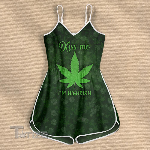 Irish Weed Kiss me I'm Highrish Patrick's Day Rompers For Women