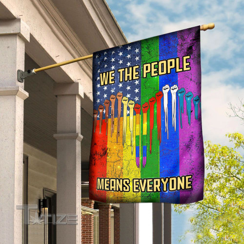 LGBT We The People Means Everyone Garden Flag, House Flag
