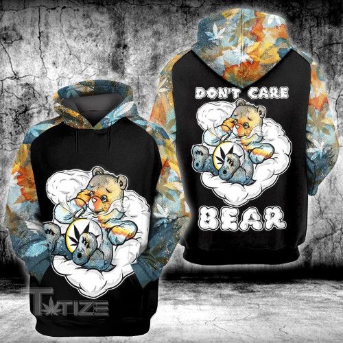 Weed Don't Care Bear Earth Color 3D All Over Printed Shirt, Sweatshirt, Hoodie, Bomber Jacket Size S - 5XL