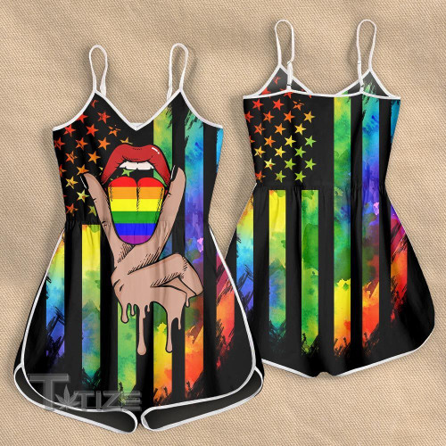 LGBT Pride Lips Rompers For Women