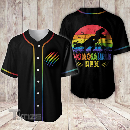 LGBT homosaurus rex Baseball Shirt