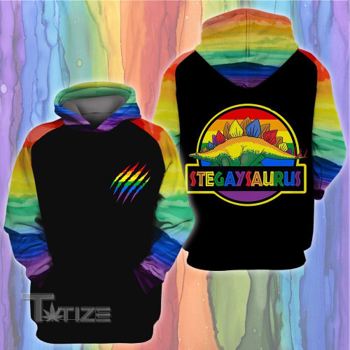 LGBT dinosaur gay stegaysaurus 3D All Over Printed Shirt, Sweatshirt, Hoodie, Bomber Jacket Size S - 5XL