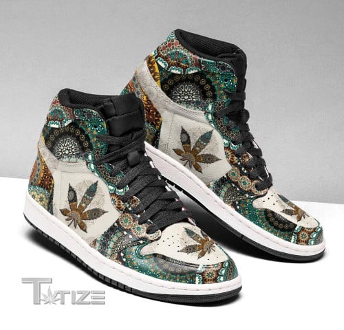 Mandala weed pattern I Shoes Sneakers Shoes AJ Sneakers Shoes