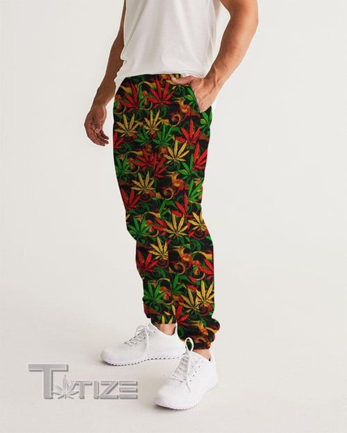 Rasta Ganja Men's Track Pants Trippy Cannabis Clothing Unisex Sweatpants Track Pants