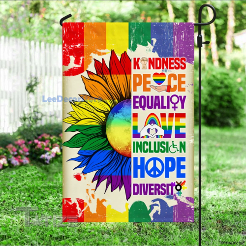 Top Best Gift LGBT Garden Flag Kindness Peace Equality Garden Flag, House Flag