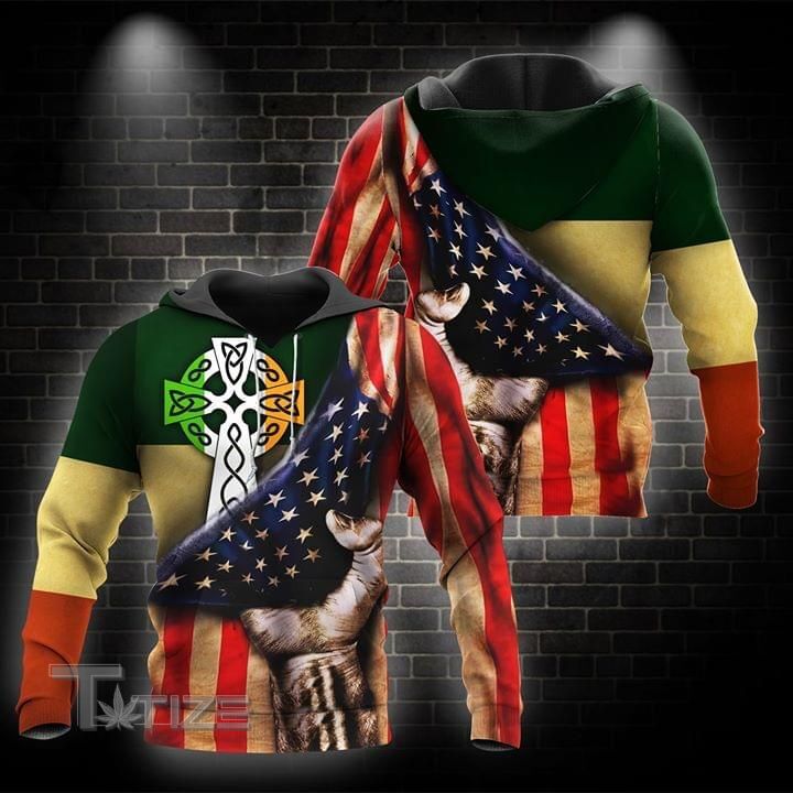Irish American  3D All Over Printed Shirt, Sweatshirt, Hoodie, Bomber Jacket Size S - 5XL