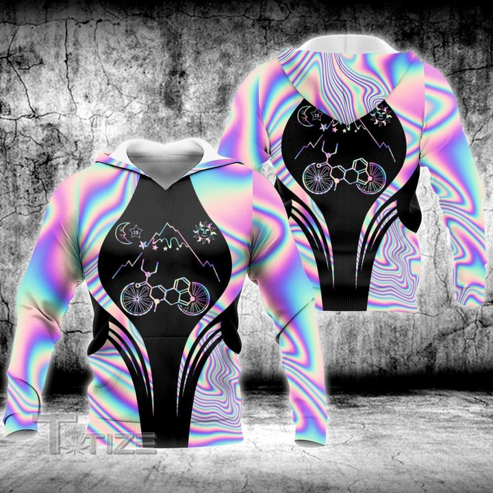 LSD bicycle hologram pattern 3D All Over Printed Shirt, Sweatshirt, Hoodie, Bomber Jacket Size S - 5XL