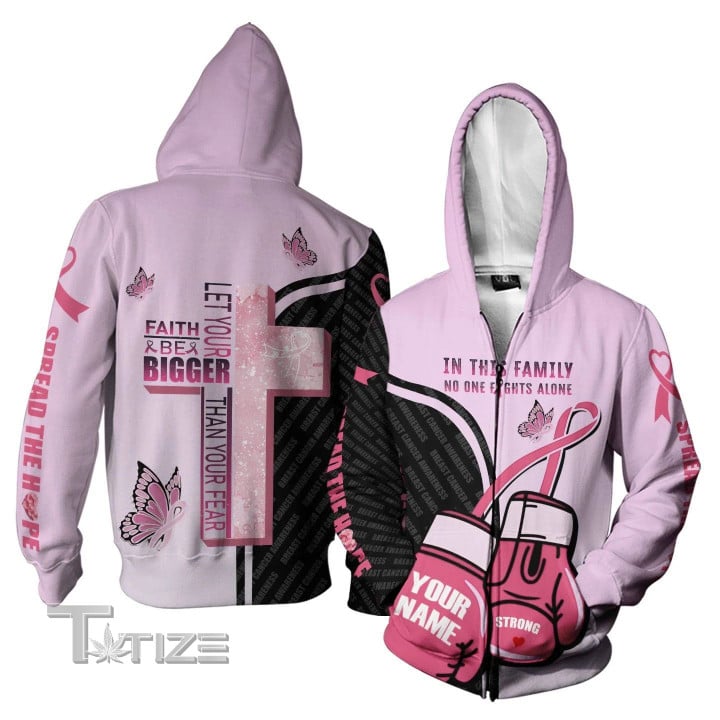 Breast cancer in this family no one fights alone 3D All Over Printed Shirt, Sweatshirt, Hoodie, Bomber Jacket Size S - 5XL
