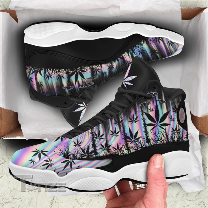 Hologram 420 Marijuana Weed Cannabis Alien 13 Sneakers XIII Shoes