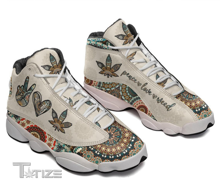 Mandala peace love weed 13 Sneakers XIII Shoes