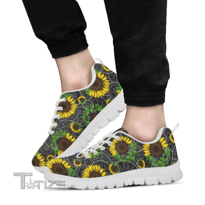 420 Weed Sneakers Shoes Fashion White
