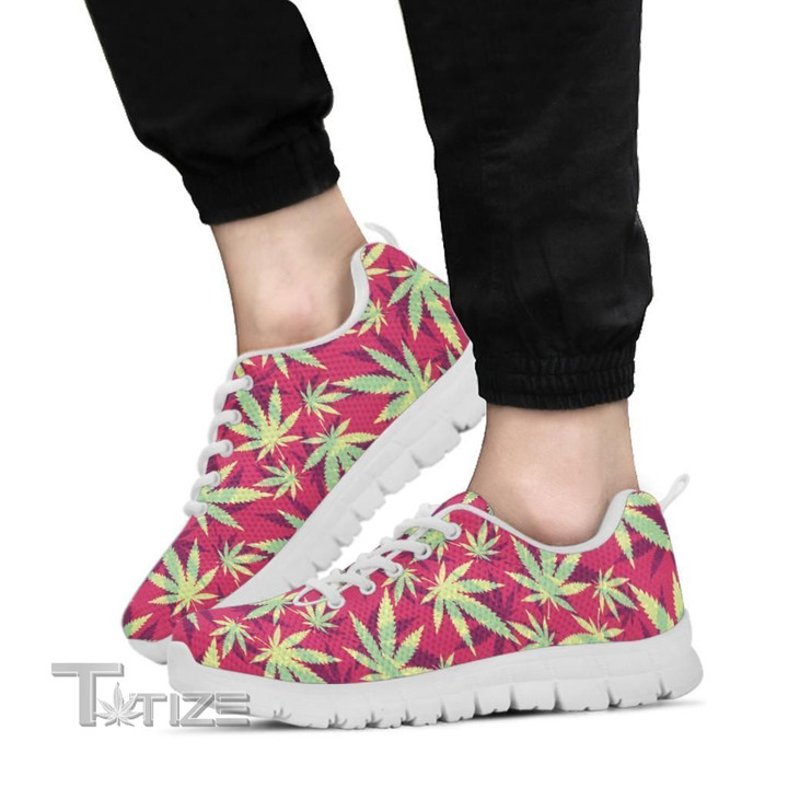 Cannabis Leaf Sneakers Shoes Fashion
