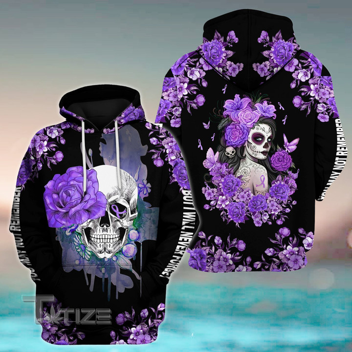But I Will Never Forget Alzheimer Awareness 3D All Over Printed Shirt, Sweatshirt, Hoodie, Bomber Jacket Size S - 5XL