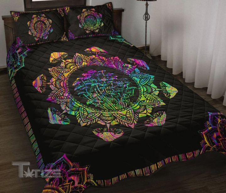 Mushrooms Mandala Quilt Bedding Set