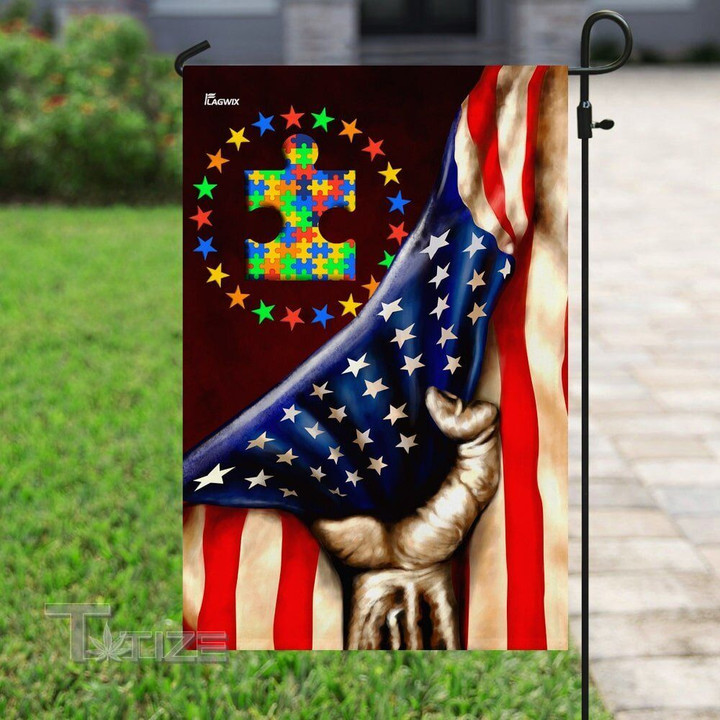 American Flag Accept Understand Love Puzzle Garden Flag, House Flag