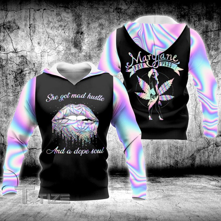 Weed Mary Jane Puff Pass 3D All Over Printed Shirt, Sweatshirt, Hoodie, Bomber Jacket Size S - 5XL