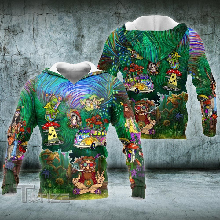 Mushrooms Psychedelics Hippie 3D All Over Printed Shirt, Sweatshirt, Hoodie, Bomber Jacket Size S - 5XL
