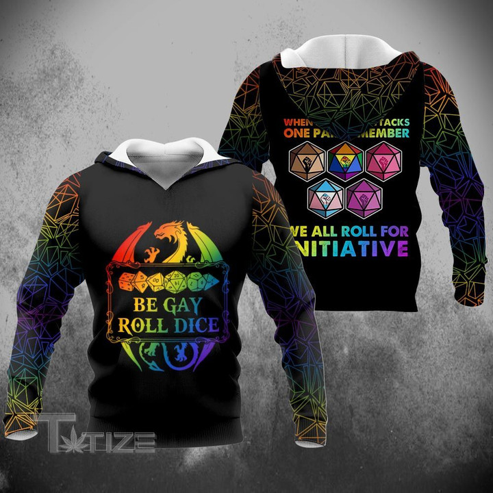 Be gay Roll dice 3D All Over Printed Shirt, Sweatshirt, Hoodie, Bomber Jacket Size S - 5XL