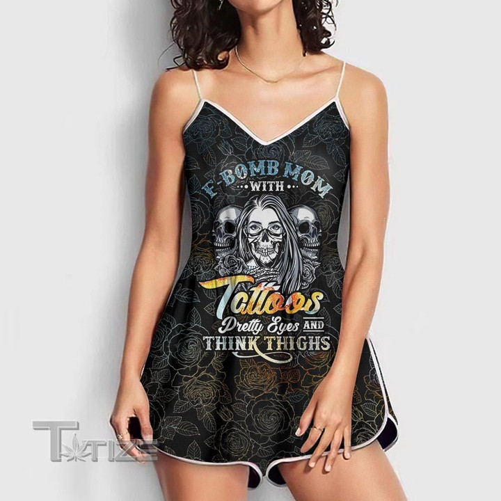 F-bomb mom with Tattoos Pretty Eyes and Thick thighs Rompers For Women