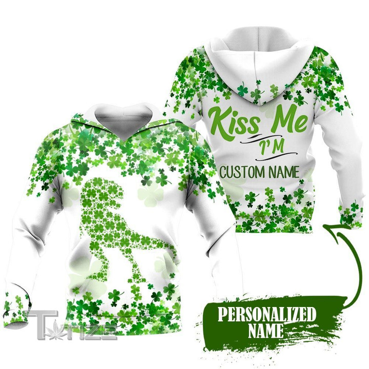 Irish Dinosaur patrick kiss me i'm custom name 3D All Over Printed Shirt, Sweatshirt, Hoodie, Bomber Jacket Size S - 5XL