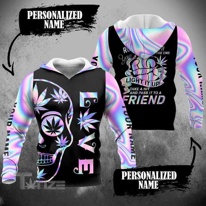 Weed roll your point twist it at the end custom name 3D All Over Printed Shirt, Sweatshirt, Hoodie, Bomber Jacket Size S - 5XL
