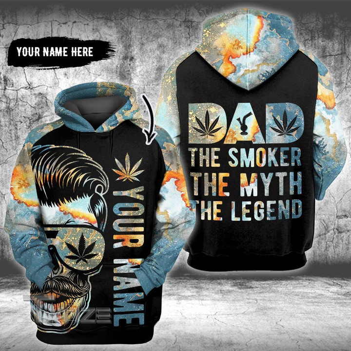 Weed Skull Legend Dad Earth 3D All Over Printed Shirt, Sweatshirt, Hoodie, Bomber Jacket Size S - 5XL